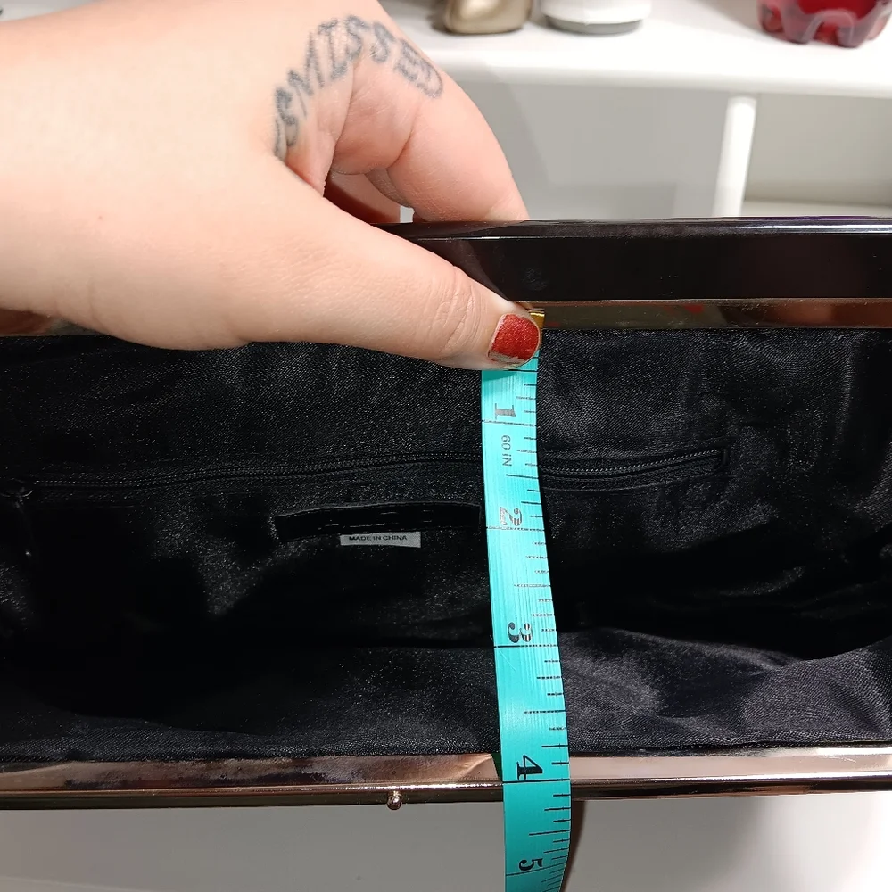 Aldo Vintage Woven Vegan Leather Large Magnetic Clutch - Picture 10 of 10